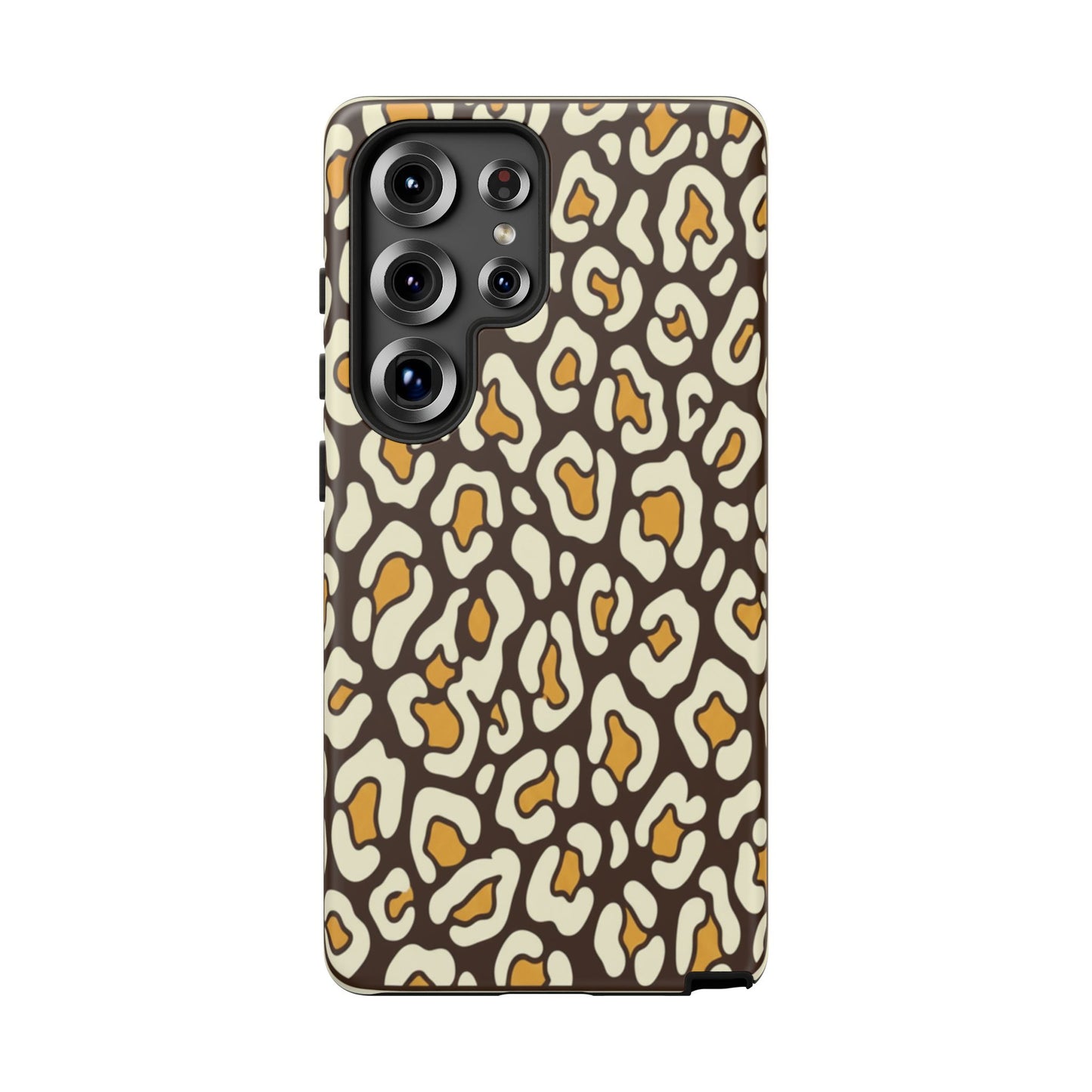 Leopard Print Tough Phone Case — Durable Protective iPhone Cover