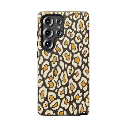 Leopard Print Tough Phone Case — Durable Protective iPhone Cover