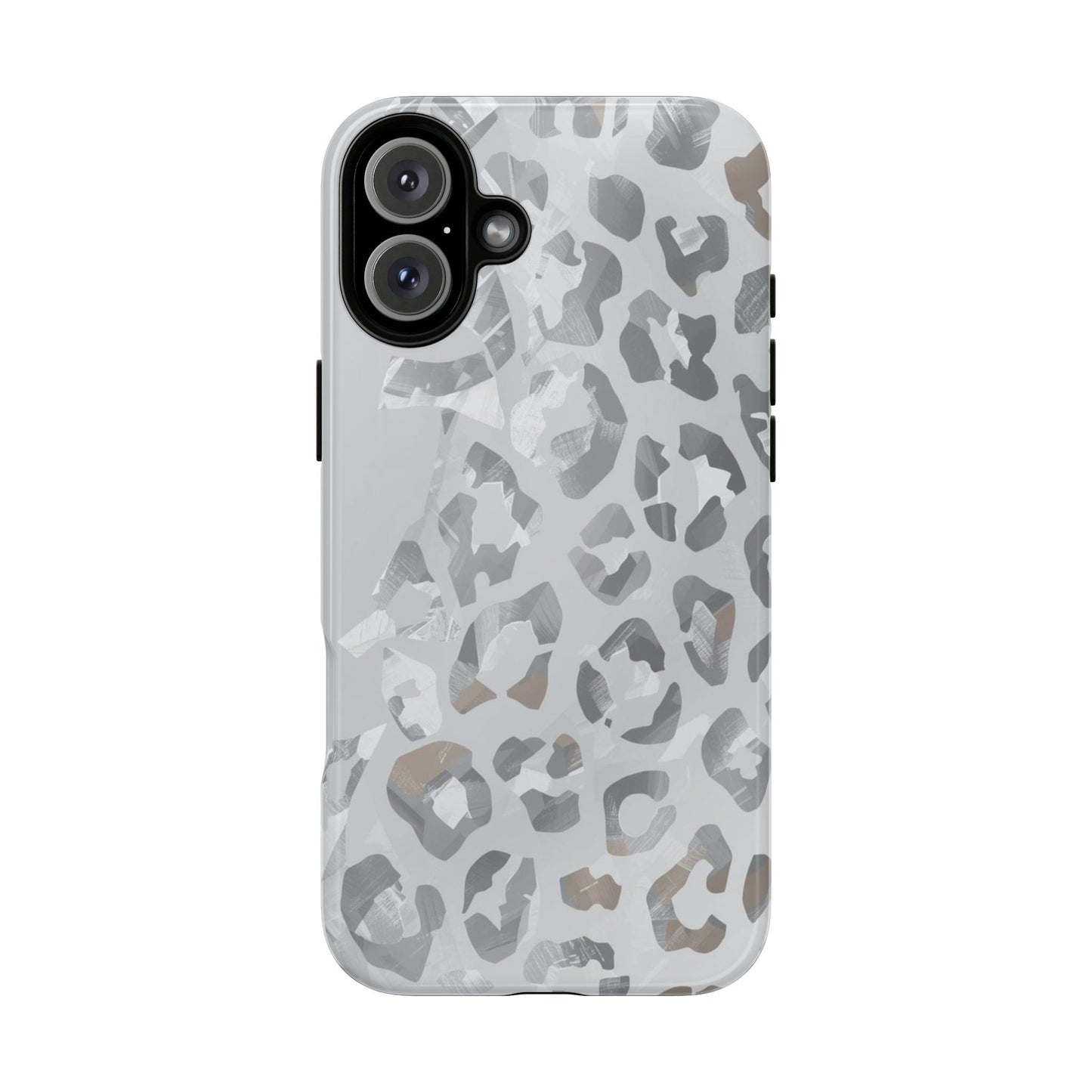 Silver Leopard Tough Phone Case