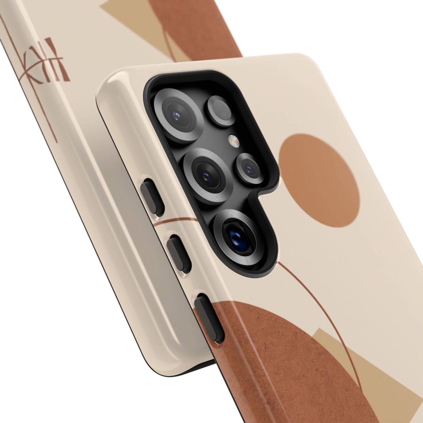 Abstract Earth Tones Phone Case — Minimal Geometric Design