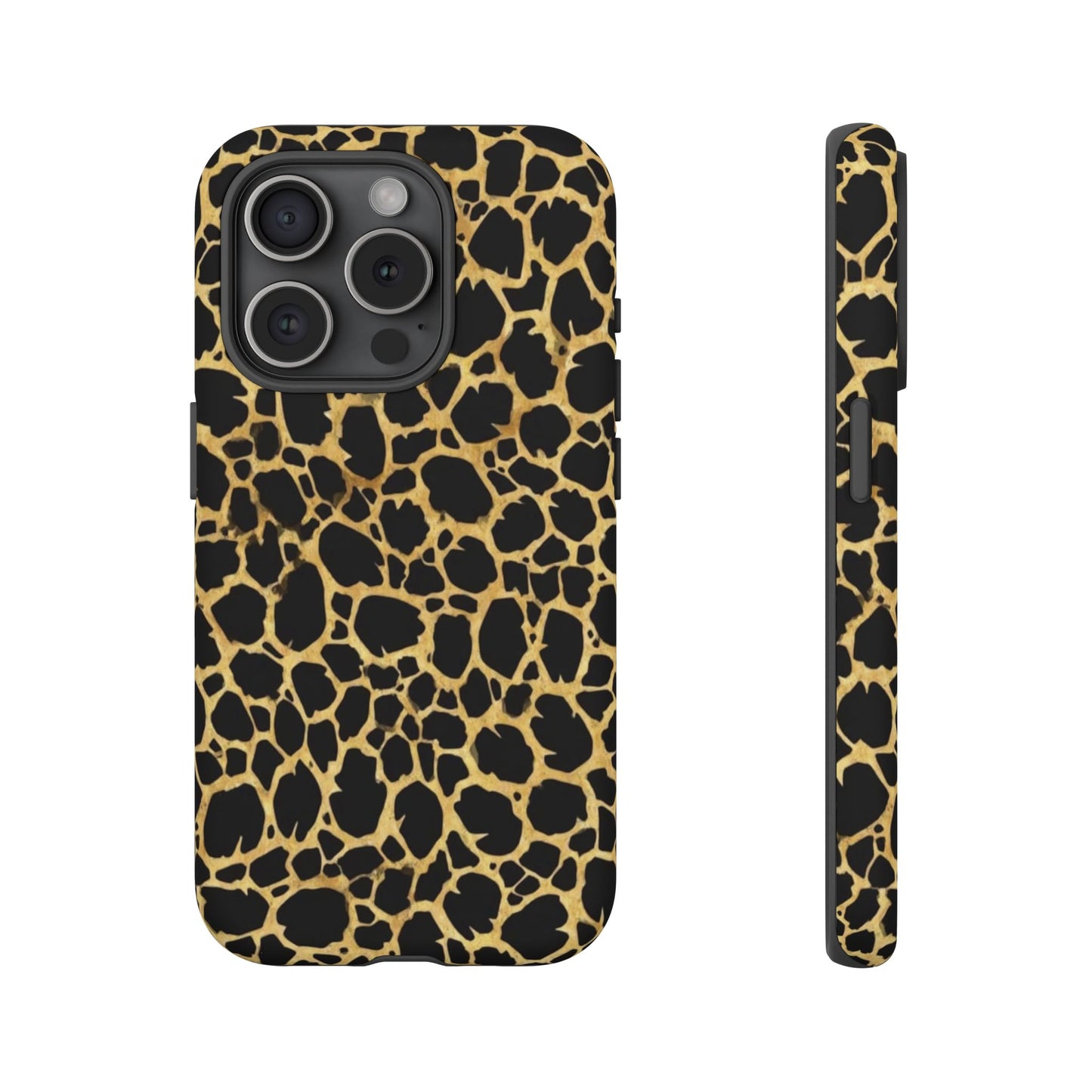 Giraffe Print Tough Phone Case — Durable Leopard-Style Protective Cover