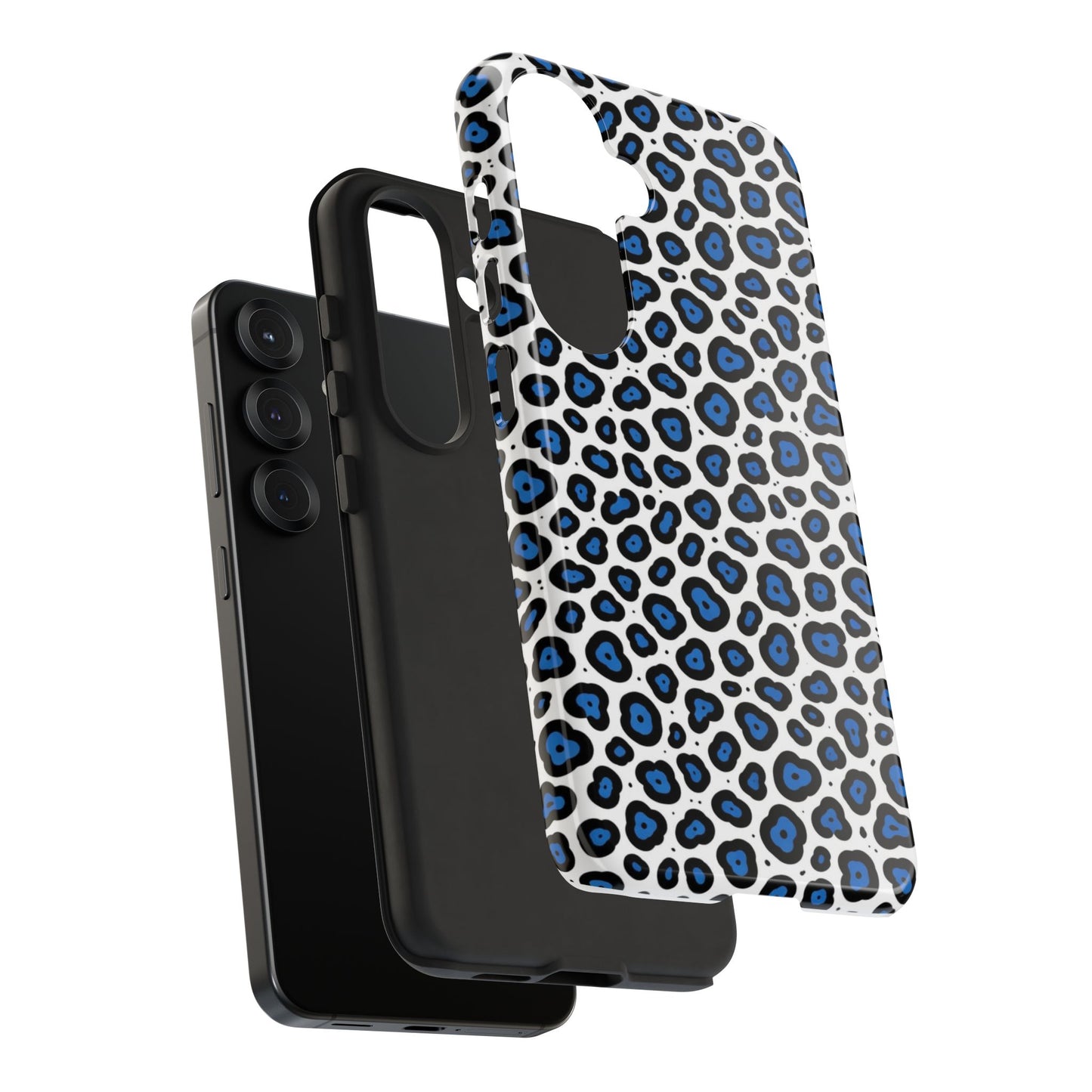 Blue Leopard Print Phone Case – Tough Protective Cover
