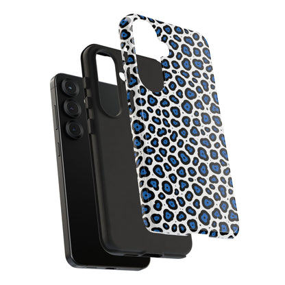 Blue Leopard Print Phone Case – Tough Protective Cover