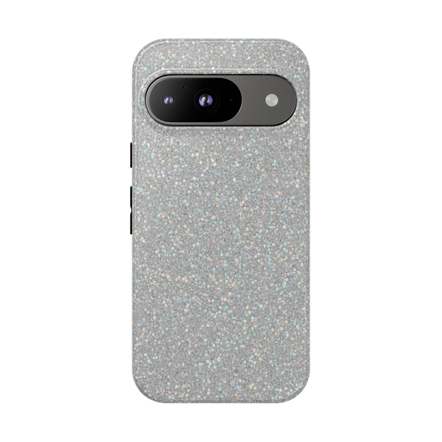 Glitter Silver Tough Phone Case — Sparkling Protective Phone Case