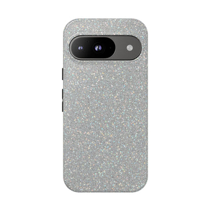 Glitter Silver Tough Phone Case — Sparkling Protective Phone Case
