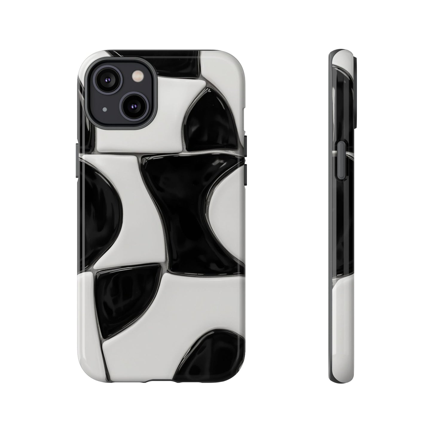 Black & White Abstract Pattern Tough Phone Case