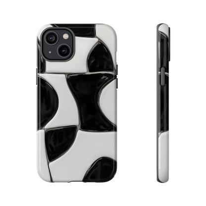 Black & White Abstract Pattern Tough Phone Case