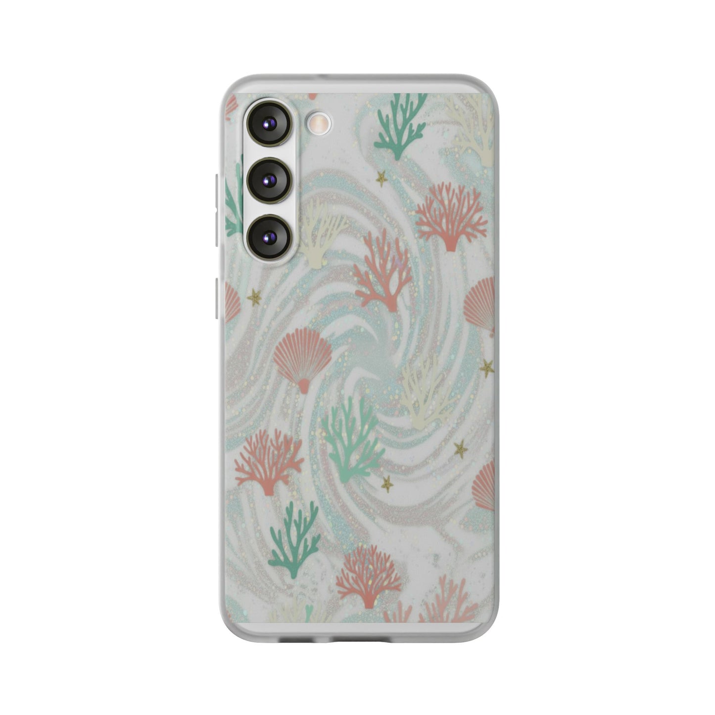 Pastel Seashell Phone Case — Coral Reef Wave iPhone Cover