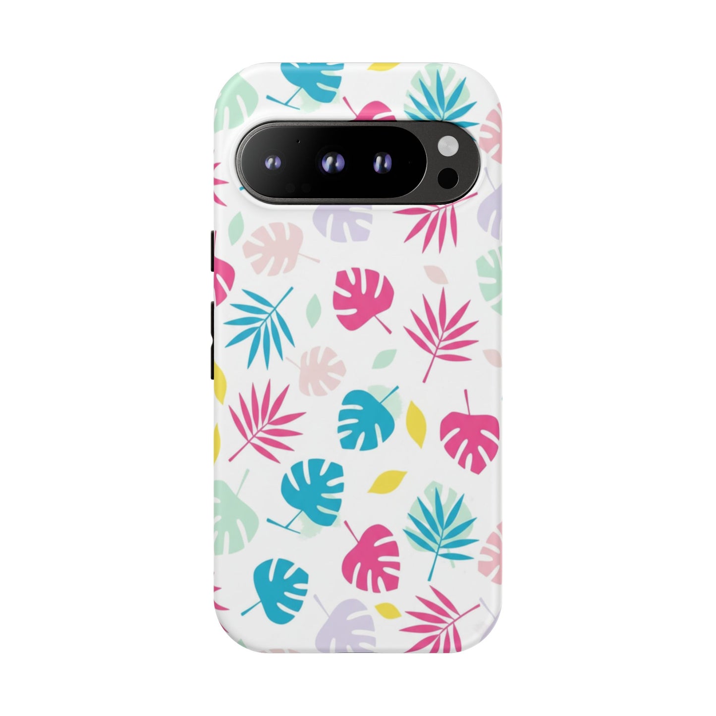 Tropical Leaf Phone Case — Colorful Pastel Monstera & Palm iPhone Case