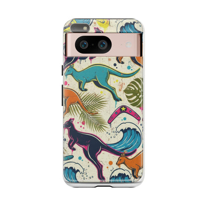 Tough Cases — Colorful Surfing Kangaroo Phone Case