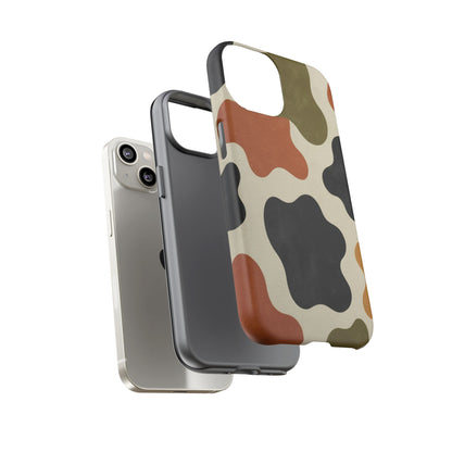 Retro Abstract Camouflage Phone Case — Earth Tone Tough Case