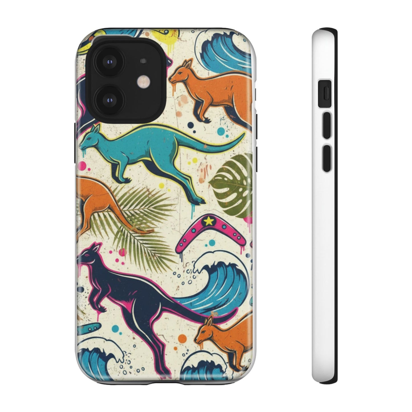 Tough Cases — Colorful Surfing Kangaroo Phone Case