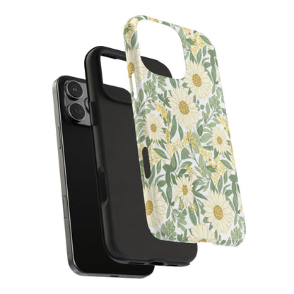 Daisy Meadow Tough Phone Case — Floral Protective Phone Cover