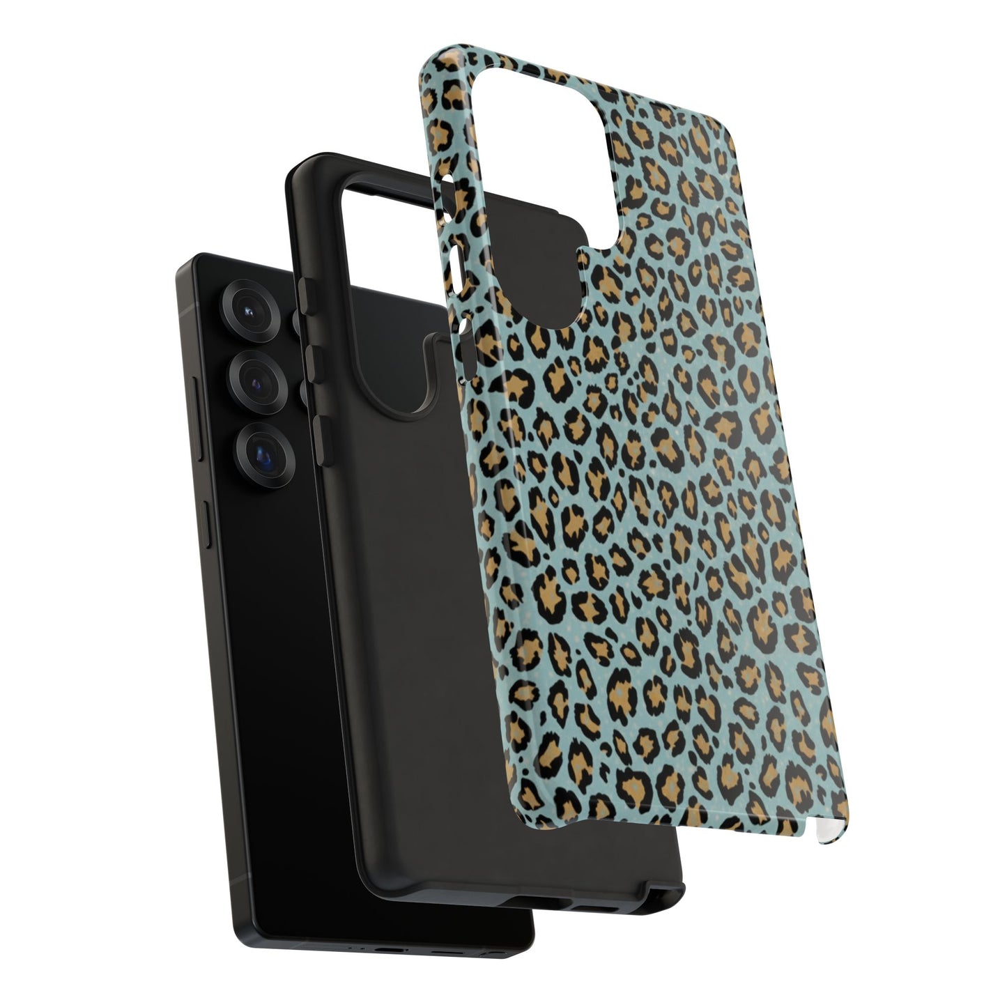 Leopard Print Tough Phone Case - Blue Cheetah Protective Cover