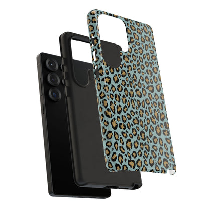 Leopard Print Tough Phone Case - Blue Cheetah Protective Cover