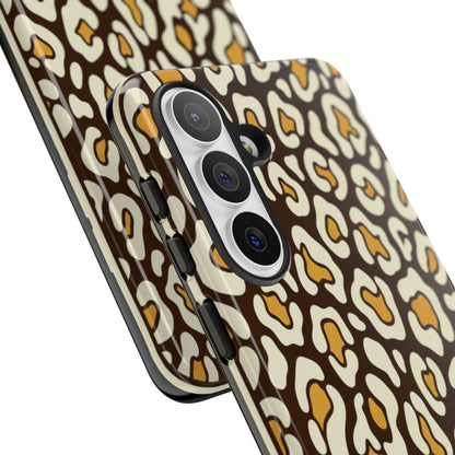 Leopard Print Tough Phone Case — Durable Protective iPhone Cover