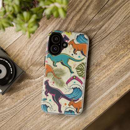 Tough Cases — Colorful Surfing Kangaroo Phone Case