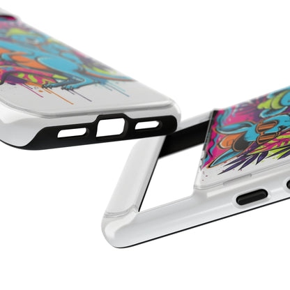Kangaroo & Koala Surf Phone Case — Retro Neon Beach Art Tough Case
