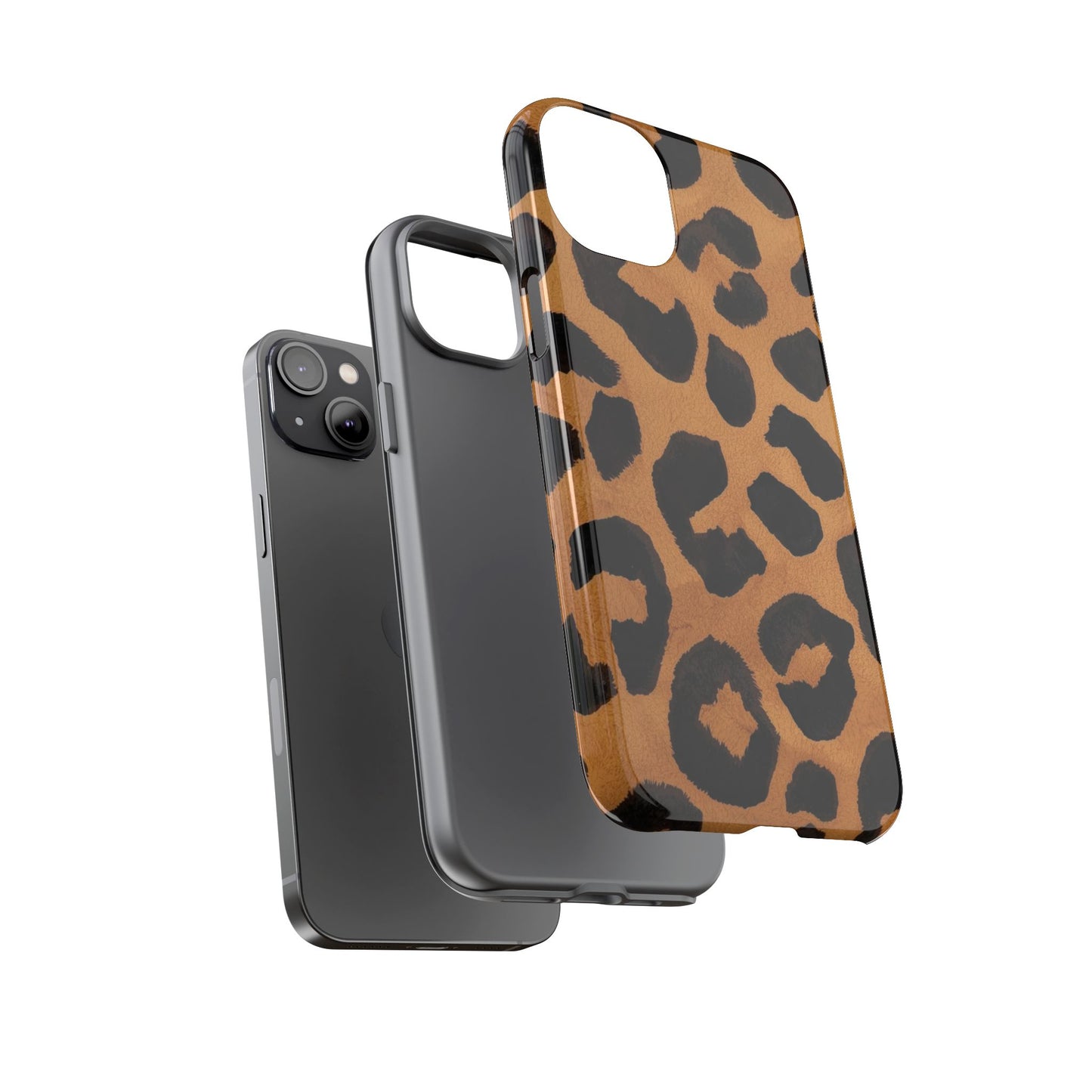Leopard Print Tough Phone Case — Protective Animal Print iPhone Case