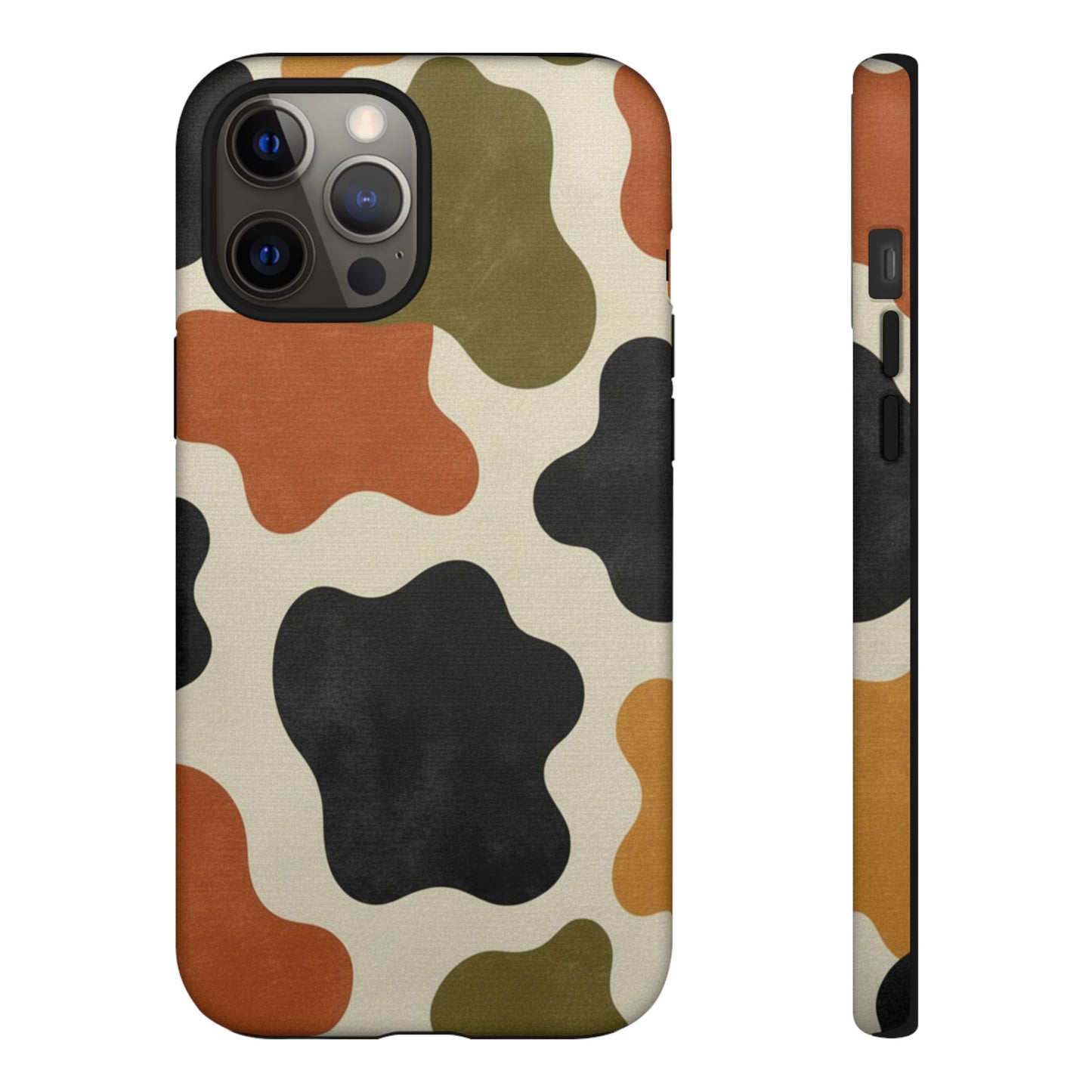 Retro Abstract Camouflage Phone Case — Earth Tone Tough Case