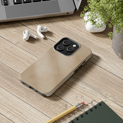 Tough Phone Case — Vintage Beige Marble Protective Phone Cover
