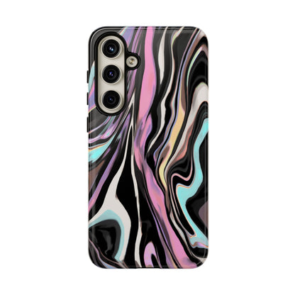 Abstract Marble Tough Phone Case — Pastel Swirl Protective Cover