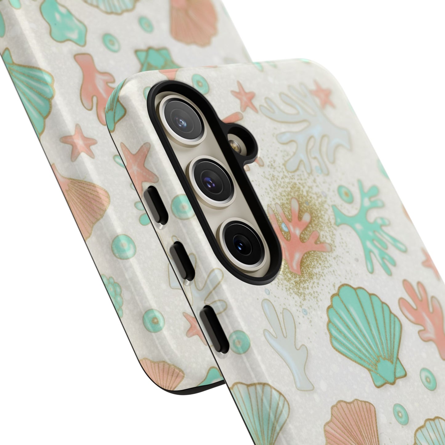Seashell Coral Phone Case — Pastel Beach Shells Protective Tough Case