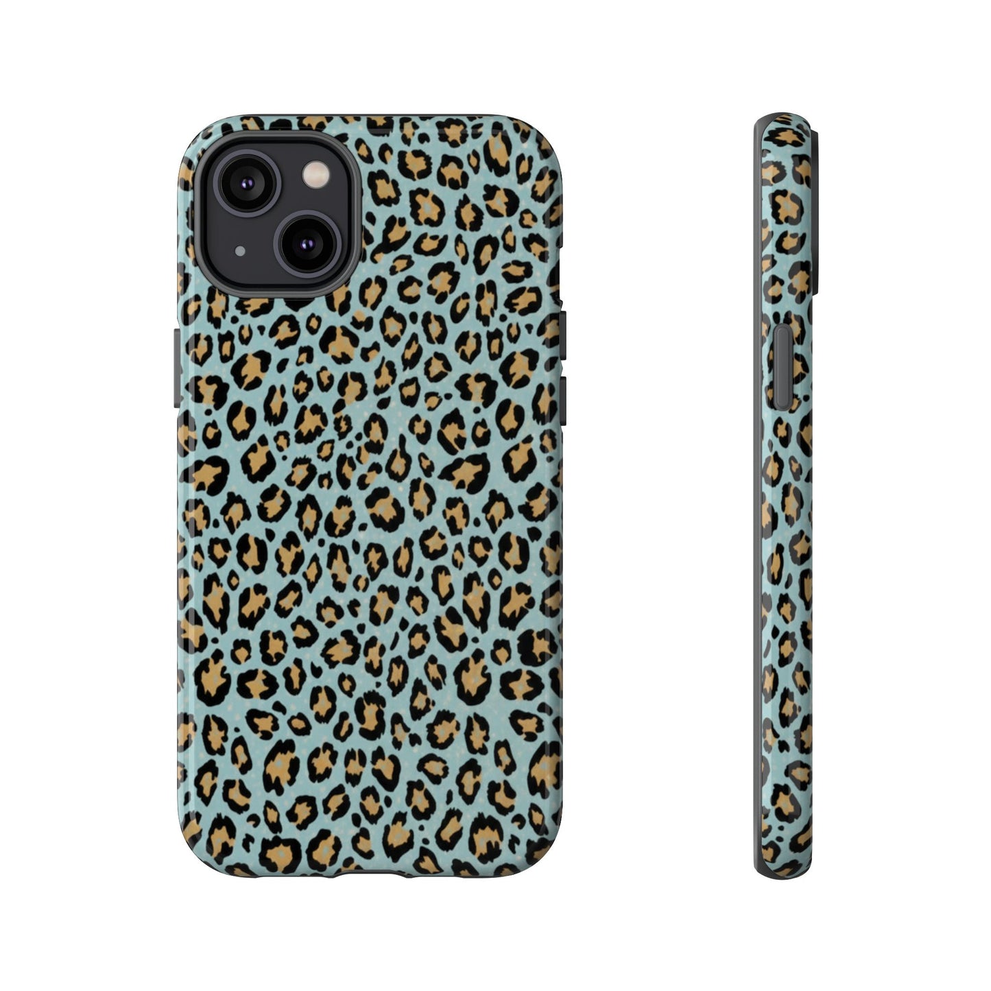 Leopard Print Tough Phone Case - Blue Cheetah Protective Cover