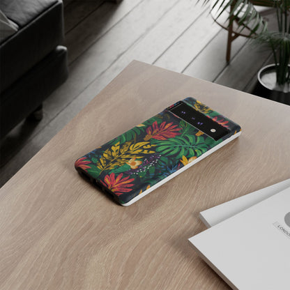 Tropical Floral Phone Case — Vibrant Jungle Leaf Protective Cover