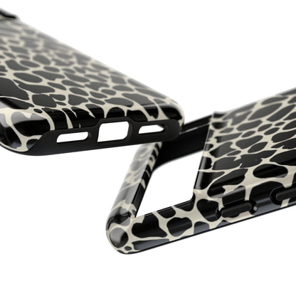 Black and White Cowhide Phone Case — Protective Tough Case