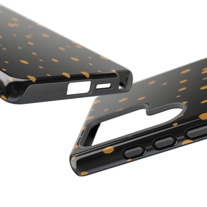 Black & Gold Dot Tough Phone Case — Protective Sparkle Pattern