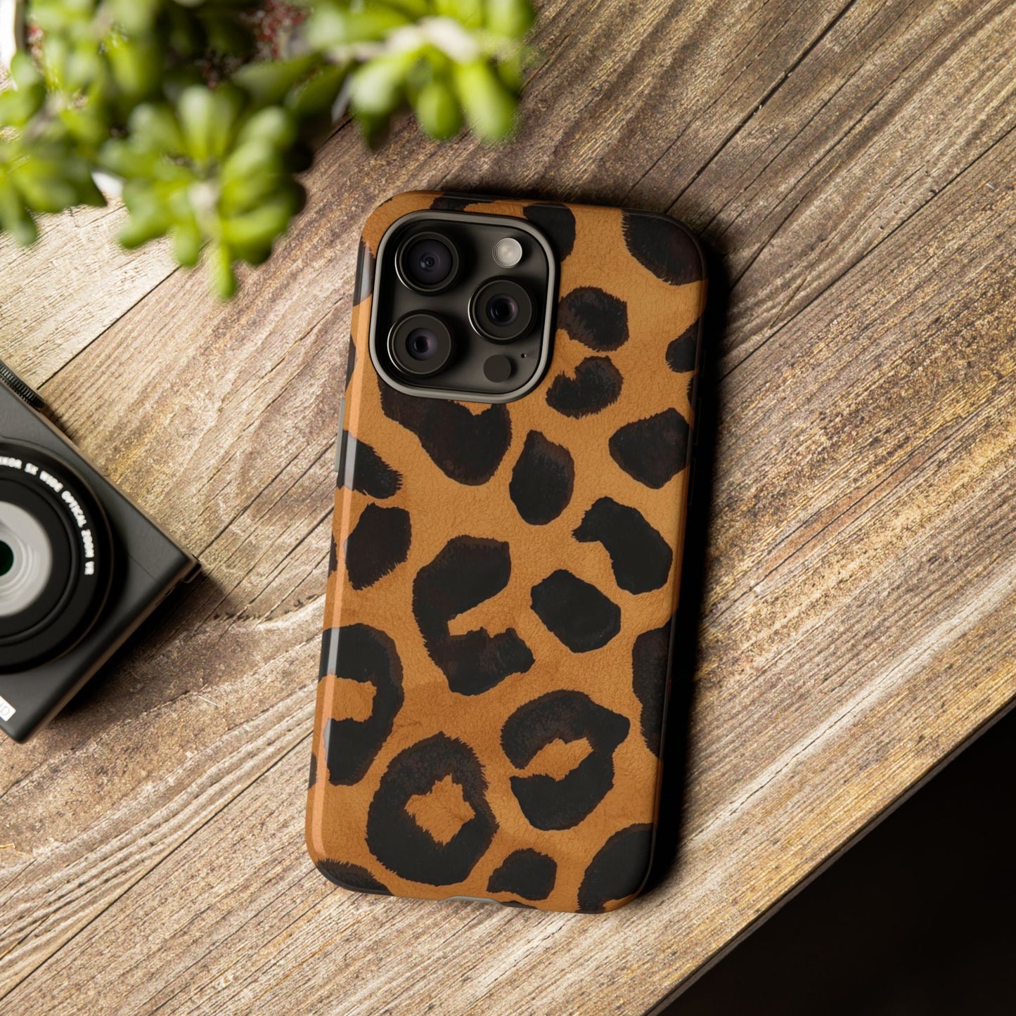 Leopard Print Tough Phone Case — Protective Animal Print iPhone Case