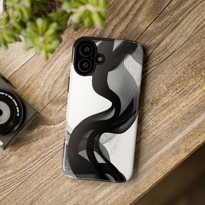 Phone Case — Monochrome Abstract Protective Cover