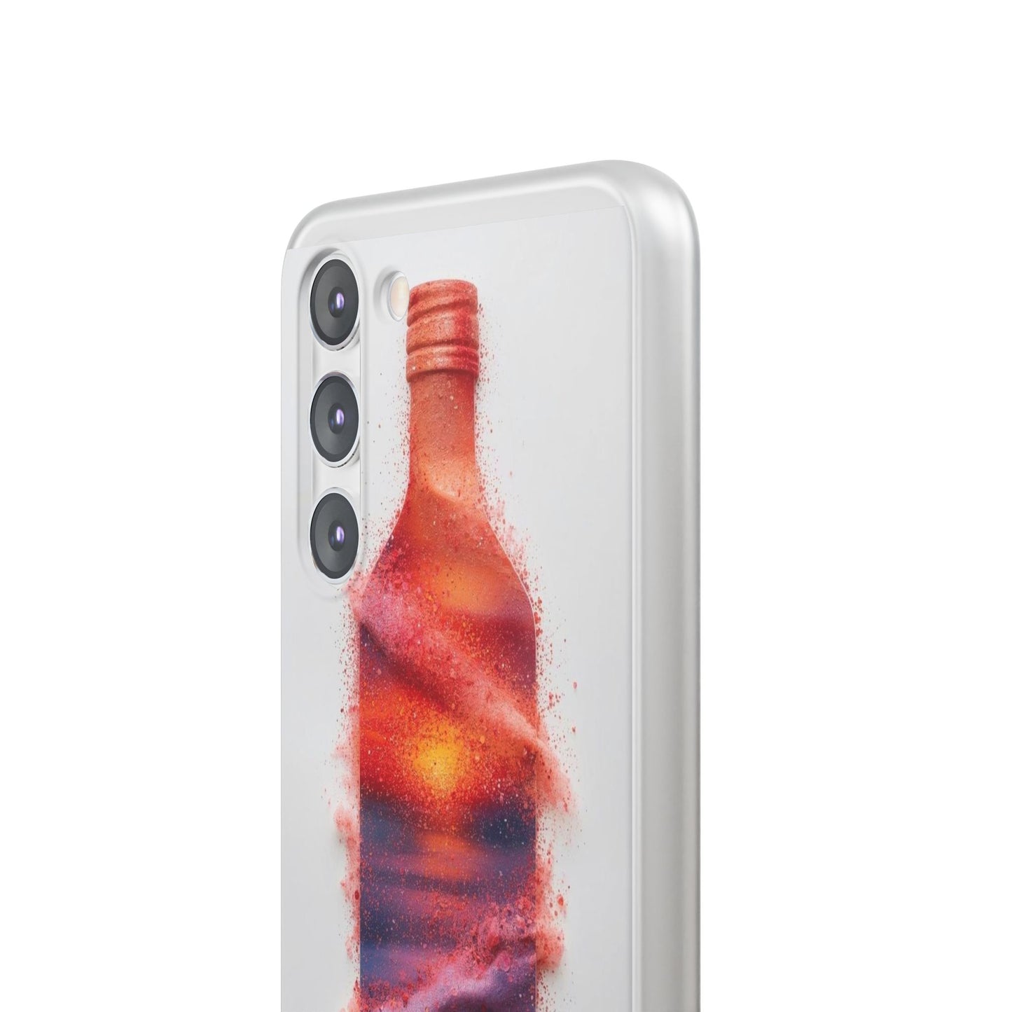 Galaxy Bottle Phone Case — Abstract Cosmic Beverage Design Flexible Case