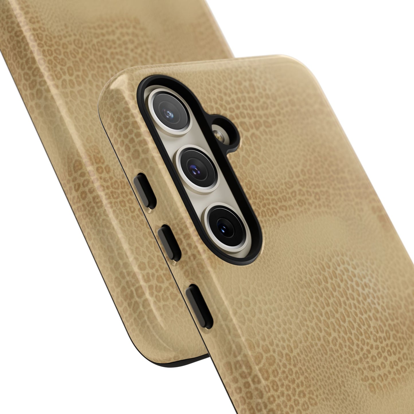 Tan Distressed Leather Texture Phone Case — Rugged Protective iPhone Cover