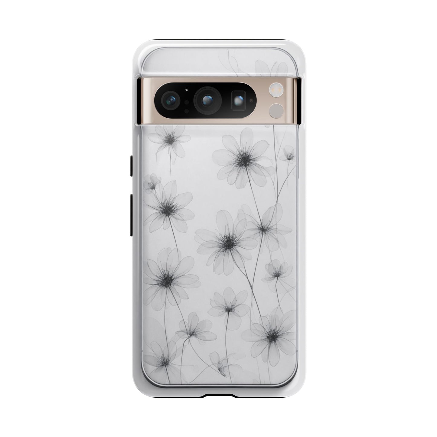 Tough Case — Black & White Floral Tough Phone Case