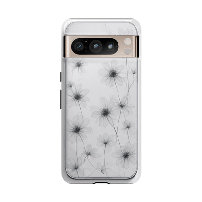 Tough Case — Black & White Floral Tough Phone Case