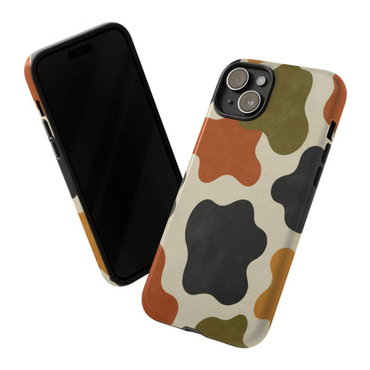 Retro Abstract Camouflage Phone Case — Earth Tone Tough Case
