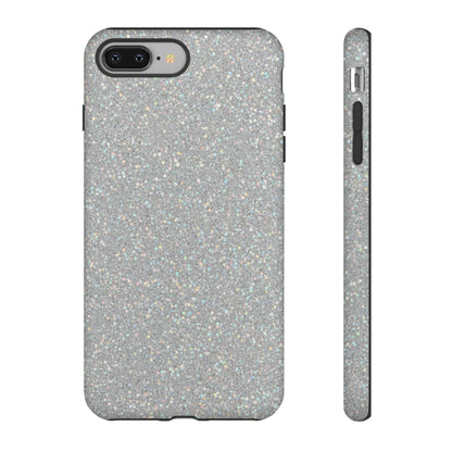 Glitter Silver Tough Phone Case — Sparkling Protective Phone Case