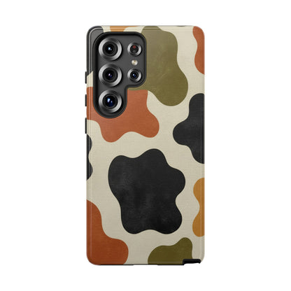 Retro Abstract Camouflage Phone Case — Earth Tone Tough Case