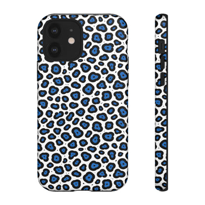 Blue Leopard Print Phone Case – Tough Protective Cover