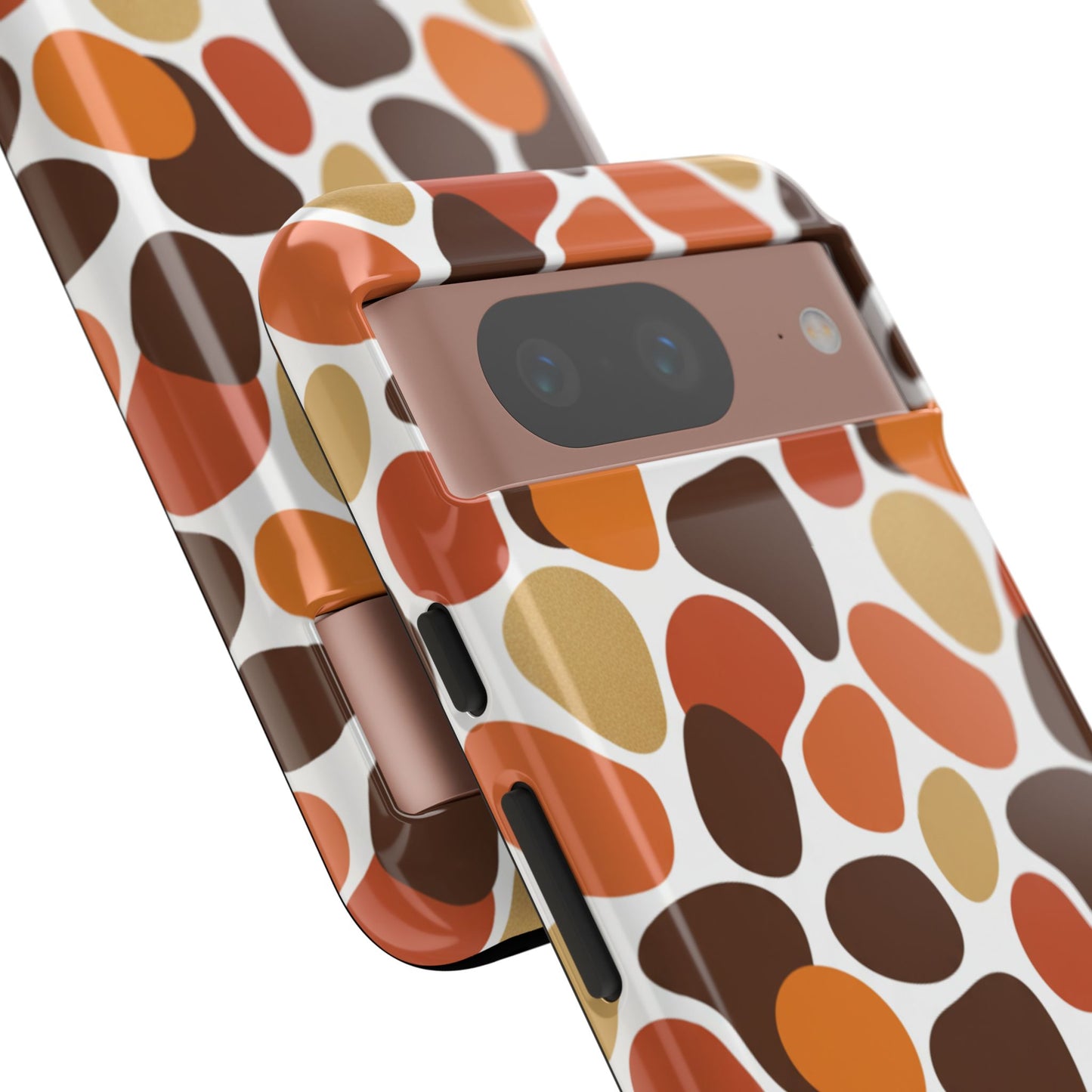 Phone Case — Retro Pebble Pattern in Warm Autumn Colors