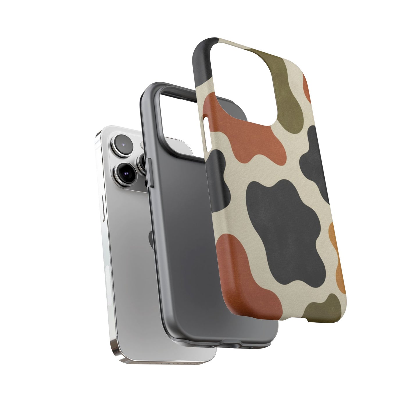 Retro Abstract Camouflage Phone Case — Earth Tone Tough Case