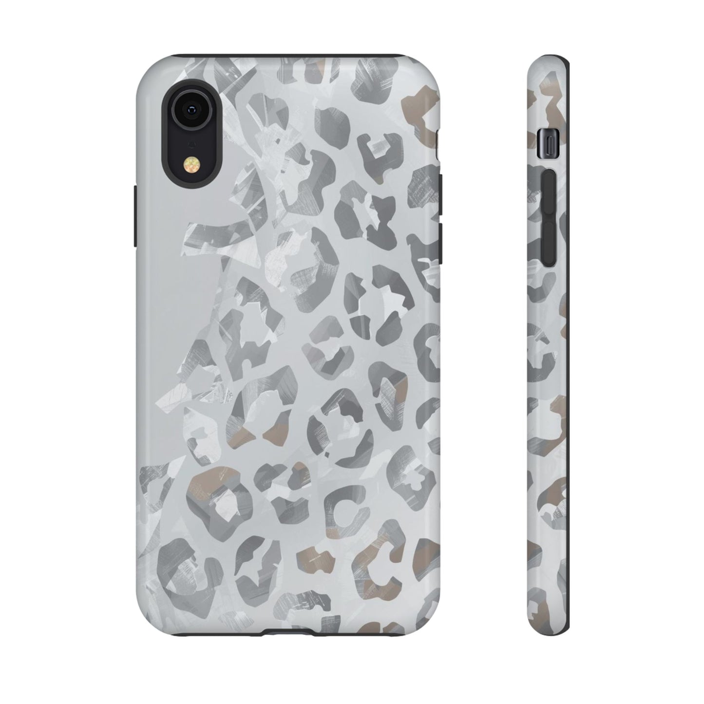 Silver Leopard Tough Phone Case