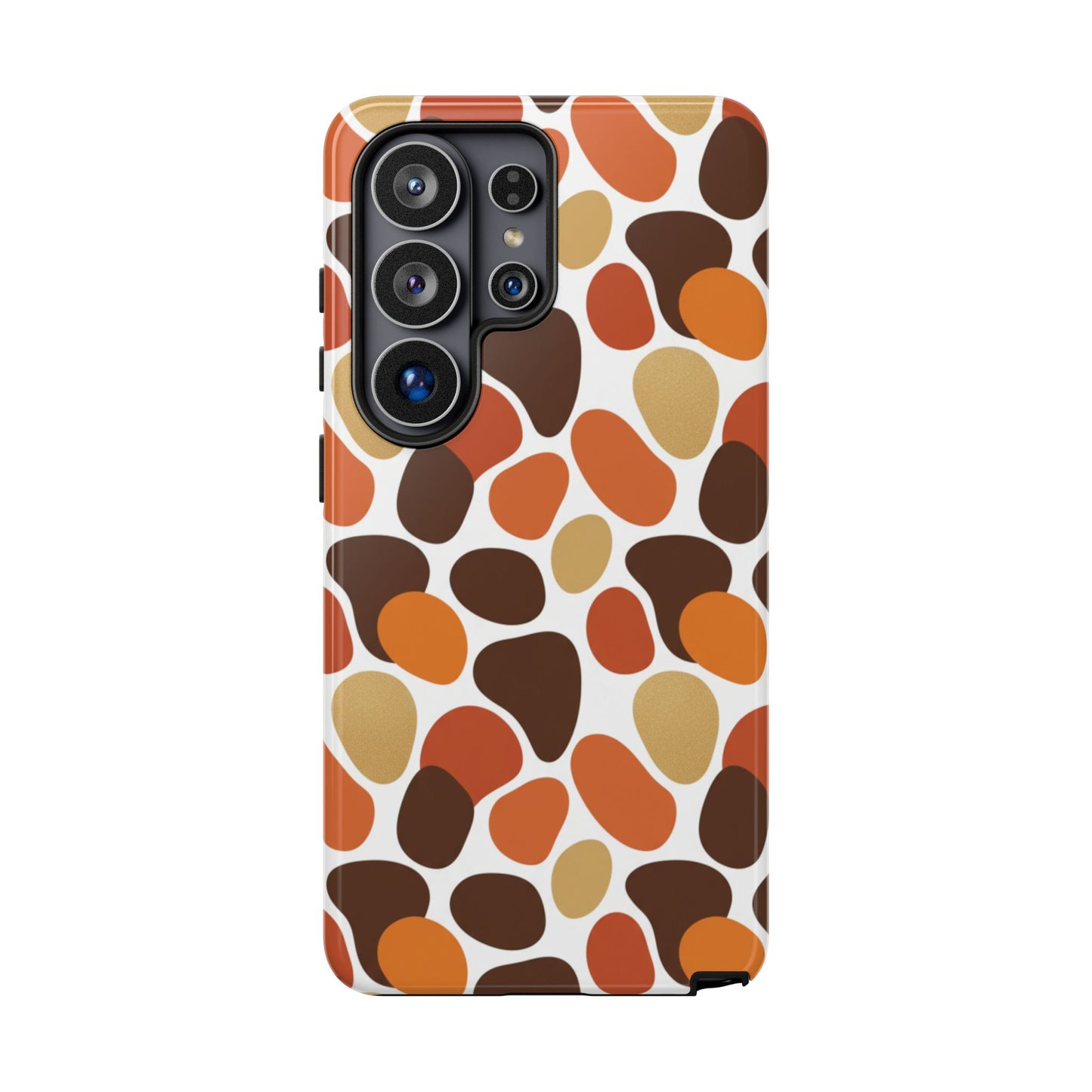 Phone Case — Retro Pebble Pattern in Warm Autumn Colors