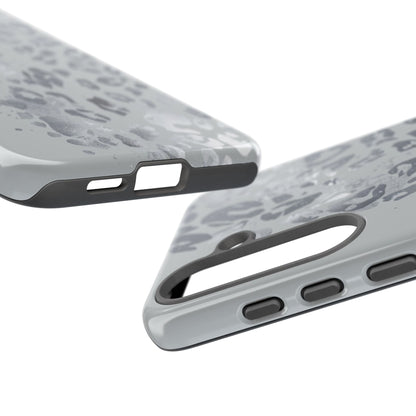 Gray Leopard Print Tough Phone Case