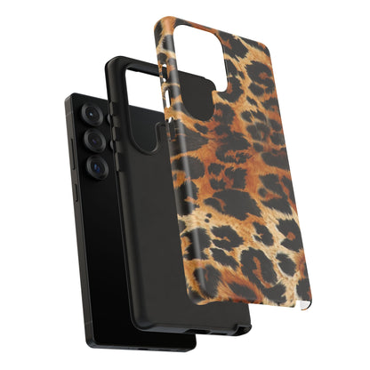 Leopard Print Tough Phone Case – Rugged Protective iPhone Cover