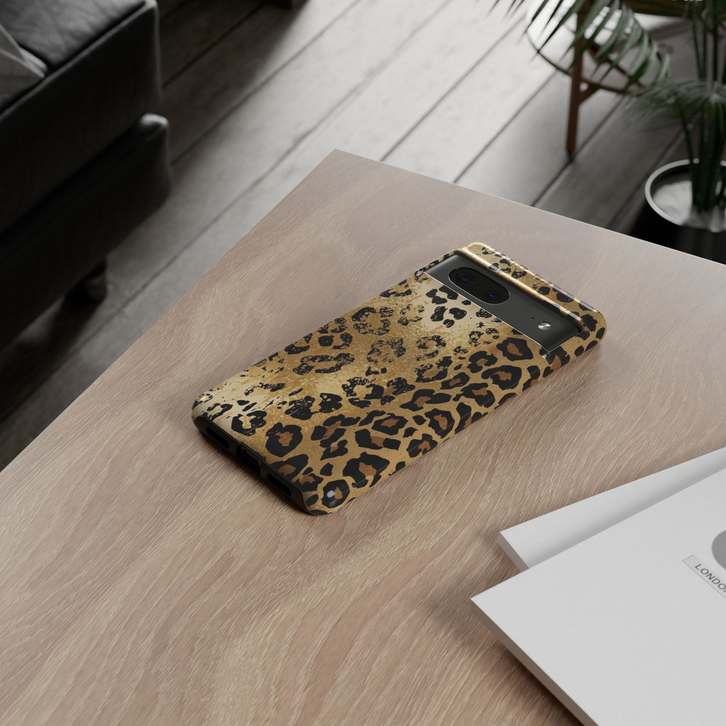 Leopard Print Tough Phone Case — Durable Protective iPhone Cover