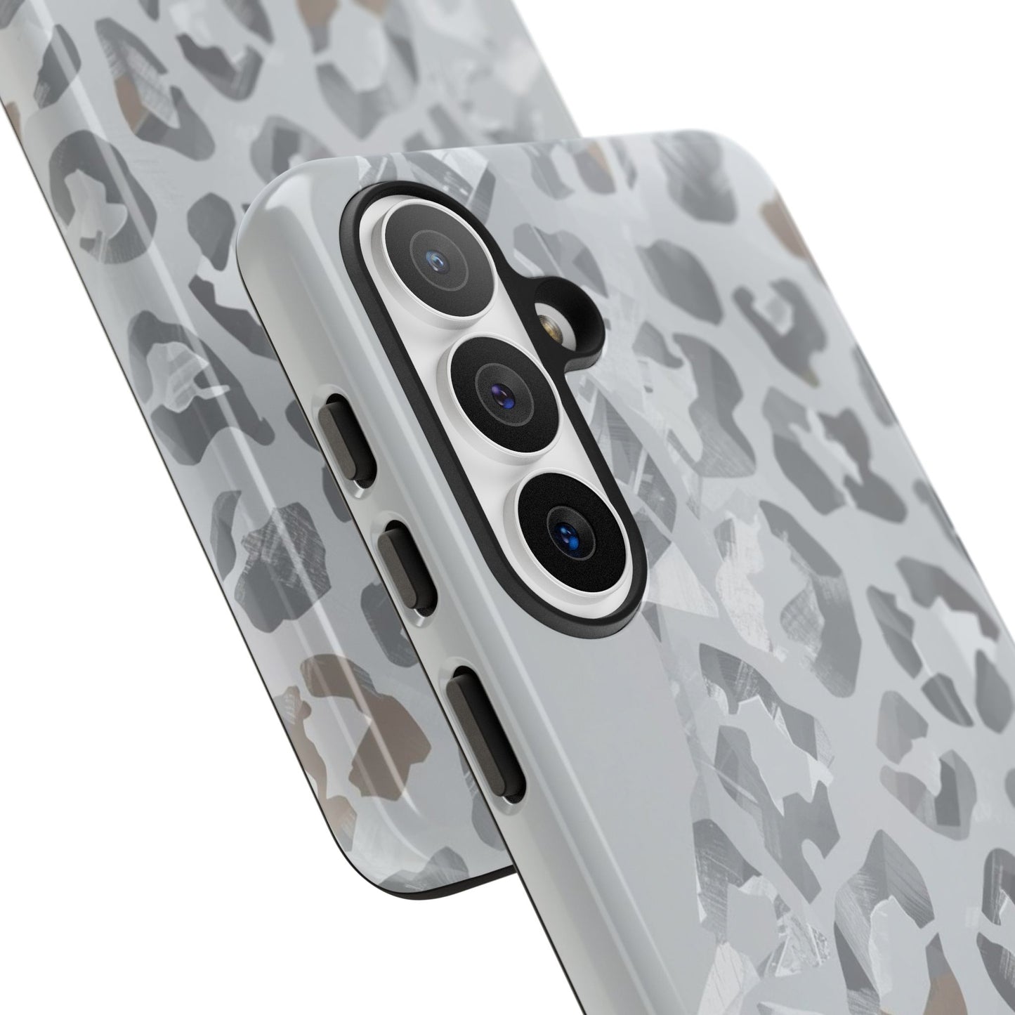 Silver Leopard Tough Phone Case