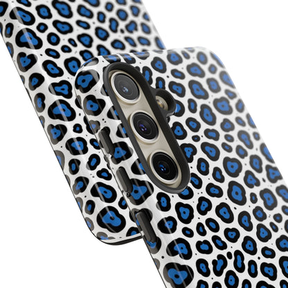 Blue Leopard Print Phone Case – Tough Protective Cover